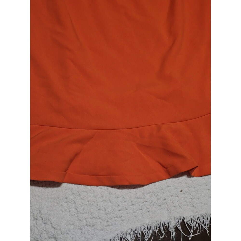 Victoria Beckham for Target Dress Womens Orange XL One Shoulder Scallop Ruffle - Picture 10 of 15